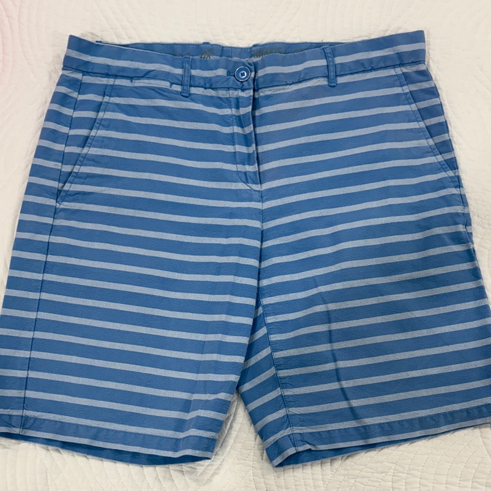 GAP Blue and White Striped Khaki Shorts